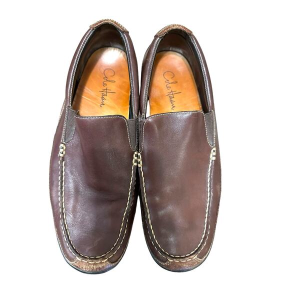 Cole‎ Haan Tucker venetian slip on brown loafer size 10 - Picture 6 of 8